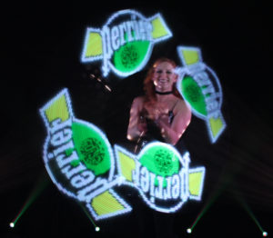 Pixel-Poi brand incorporation logo display