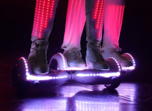 meet and greet' or walkabout act, featuring LED suits and hoverboards.