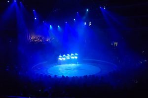 Supernova's LED suits light up the Coliseo Theatre
