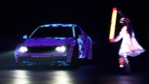 BMW M3 covered in LEDs for Top Gear Live