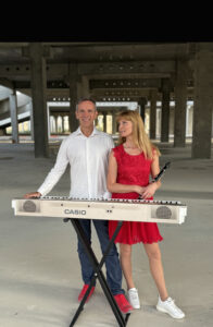 Music red dress piano clarinet