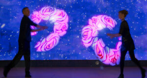 Roses en lumiere pour mariage