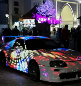 LED Toyota Supra at Global Village Dubai